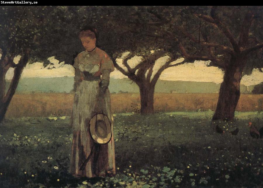 Winslow Homer The girl in the orchard